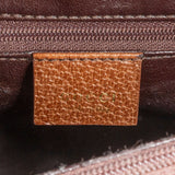Gucci Brown Pebbled Leather Bamboo Top Handle Tote Handbag