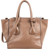 Prada Vitello Daino Shine Leather Twin Pocket Tote Shopper Handbag