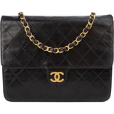 Chanel Quilted Lambskin 24K Gold Single Flap Shoulder Bag