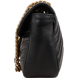 Gucci Chevron Matelassé Leather GG Marmont Medium Crossbody Bag