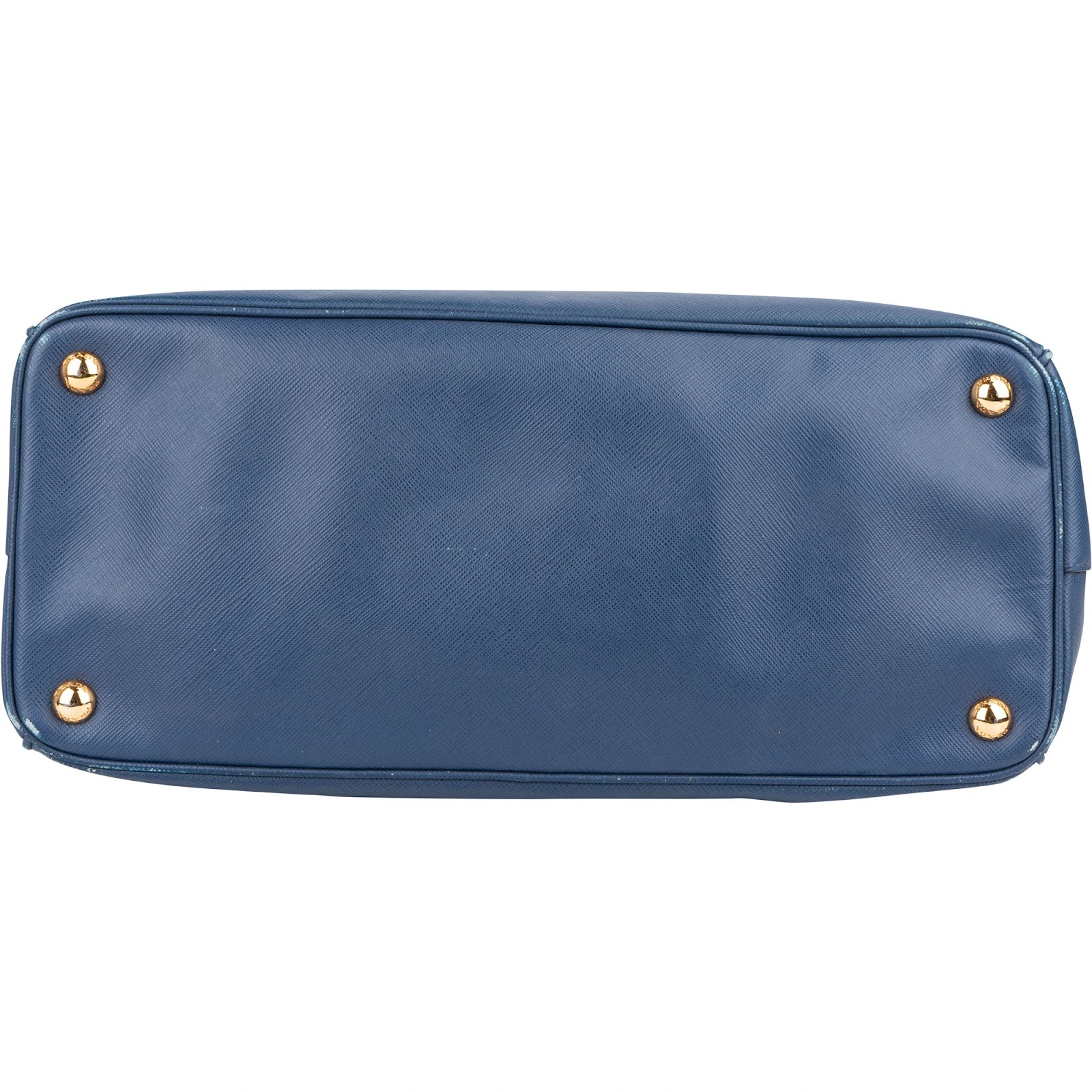 Prada Blue Saffiano Leather Galleria Handbag - vintageandkickz