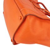 Céline Orange Drummed Calfskin Phantom Handbag