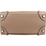 Celine Drummed Calfskin Luggage Handbag