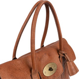 Mulberry Grained Brown Leather Bayswater Handbag