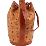 MCM Monogram Visetos Drawstring Bucket Crossbody Bag