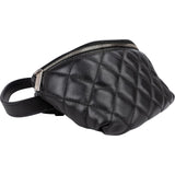 Chanel Black Quilted Lambskin Uniform Leather Belt Bag