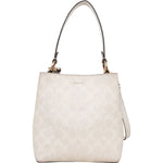 Coach White Monogram Mollie Bucket Handbag - vintageandkickz