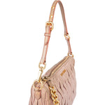 Miu Miu Matelassé Nappa Leather Padlock Shoulder Bag - vintageandkickz