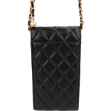 Chanel Quilted Lambskin Phone Holder Chain Crossbody Bag