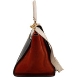 Céline Tricolor Suede Leather Trapeze Handbag