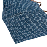 Gucci Monogram Denim GG Tote Shoulder Bag