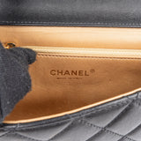 Chanel Quilted Lambskin Pearl on Top Single Flap Crossbody Bag