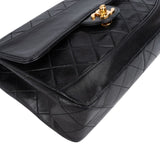 Chanel Quilted Lambskin 24K Gold Single Flap Crossbody Bag