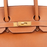 Hermès Brun Courchevel Leather Birkin 35 Handbag