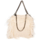 Stella McCartney Faux Fur Knitted Falabella Fold Over Tote Crossbody Handbag
