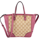 Gucci Monogram GG Canvas Bree Small Tote Crossbody Handbag
