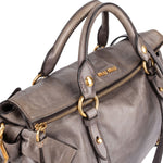 Miu Miu Vitello Lux Leather City Handbag - vintageandkickz