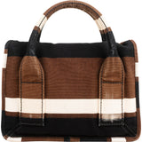 Prada Multicolor Striped Canvas Small Coffer Handbag