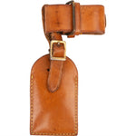 [🔄️B10 / F46] Louis Vuitton Brown Leather Luggage Tag - vintageandkickz