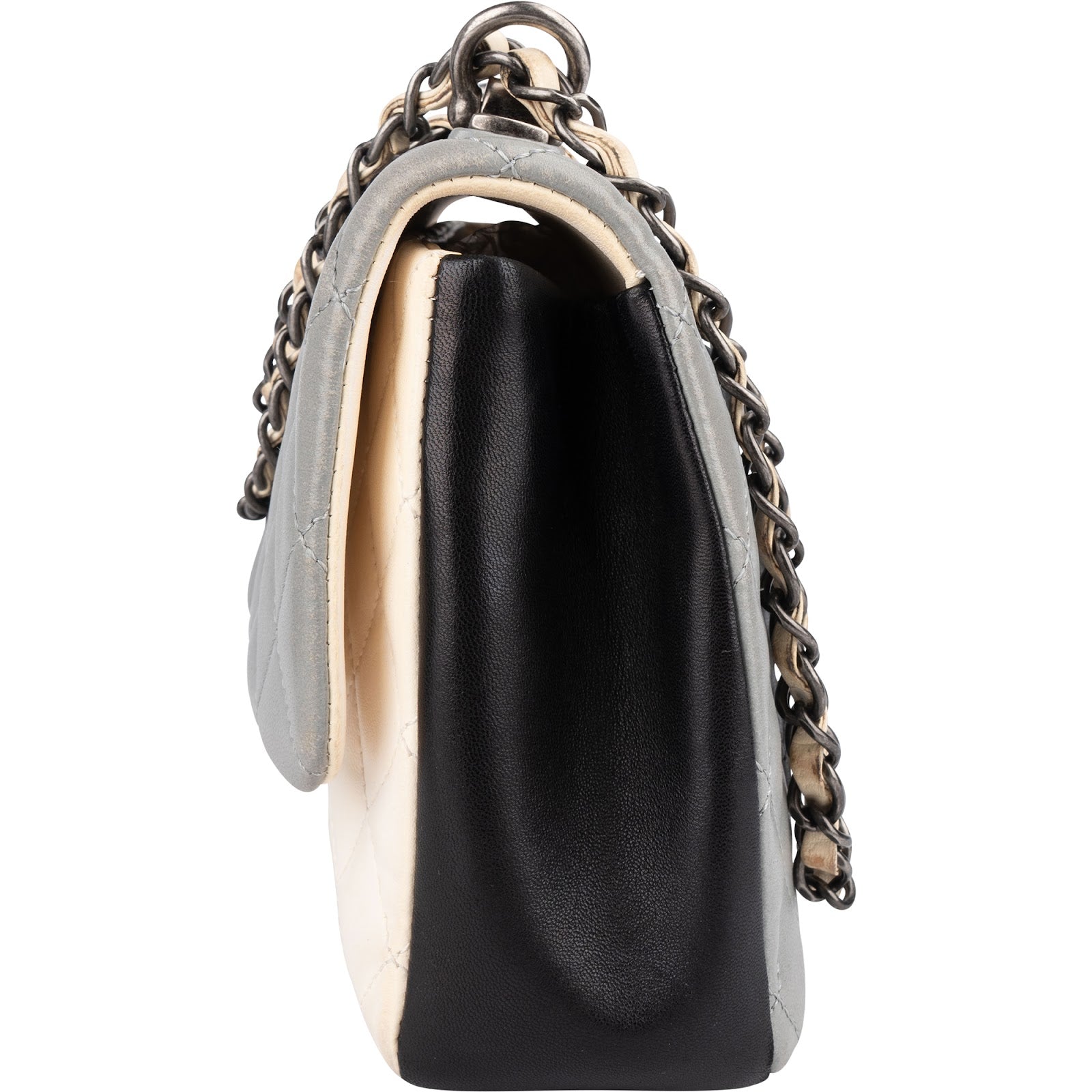 Chanel Quilted Tricolor Lambskin Single Flap Crossbody Bag - vintageandkickz