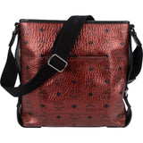MCM Monogram Metallic Visetos Messenger Crossbody Bag