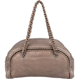 Chanel Metallic Leather Modern Chain Bowler Shoulder Bag