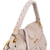 Miu Miu Matelassé Leather Coffer Hobo Shoulder Bag