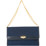 Christian Dior Oblique Monogram Canvas Jacquard Vintage Flap Shoulder Bag