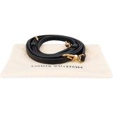 Louis Vuitton Noir Leather Adjustable Bags Strap