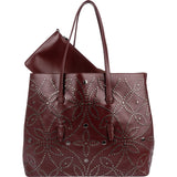 Alaïa Leather Studded Motif Mina Tote Shoulder Bag