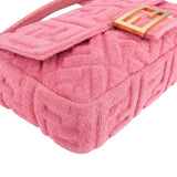 Fendi Limited Pink Terry Cloth Baguette Handbag