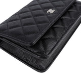 Chanel Quilted Caviar Leather Wallet On Chain Crossbody Bag