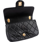 Chanel Quilted Lambskin Pearl Mini Single Flap Crossbody Bag - vintageandkickz
