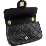 Chanel Quilted Lambskin Pearl Mini Single Flap Crossbody Bag - vintageandkickz