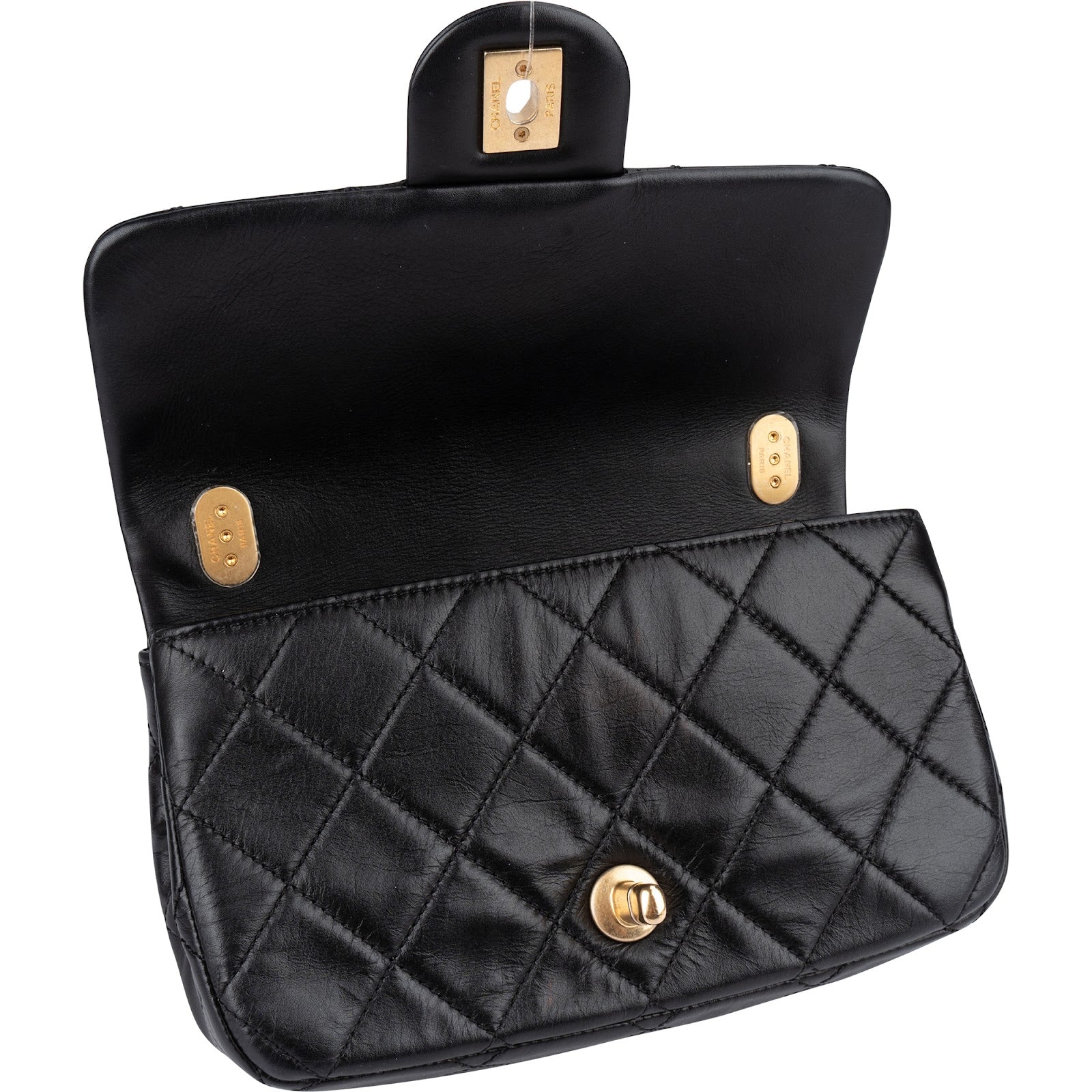 Chanel Quilted Lambskin Pearl Mini Single Flap Crossbody Bag - vintageandkickz