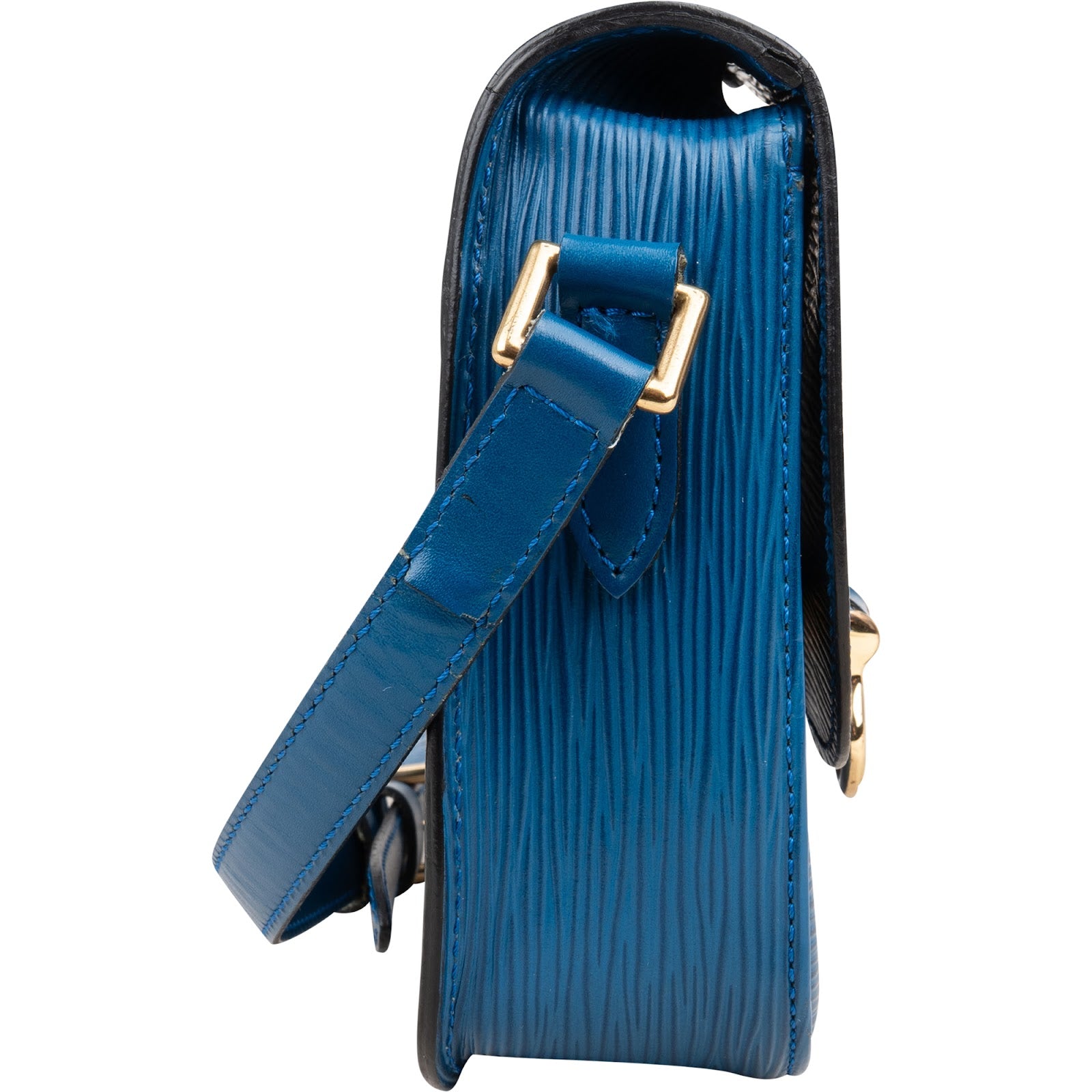 [🔄️B07 / F36] Louis Vuitton Blue Epi Leather Saint Cloud Crossbody Bag - vintageandkickz
