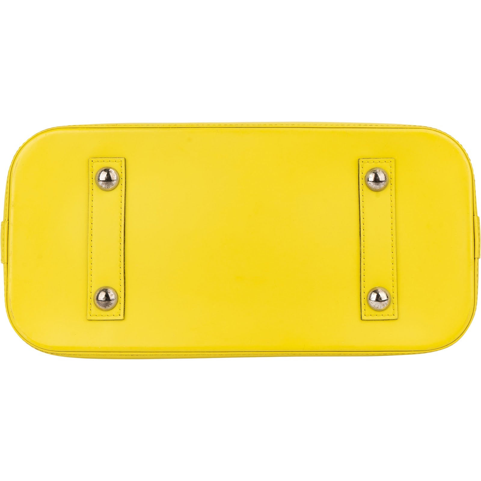 [🔄️B08 / F27] Louis Vuitton Yellow Epi Leather Alma PM Handbag - vintageandkickz