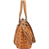 MCM Monogram Visetos Small Satchel Tote Handbag