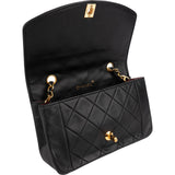 Chanel Quilted Lambskin 24K Gold Diana Small Single Flap Crossbody Bag