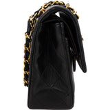 Chanel Quilted Lambskin 24K Gold Small Double Flap Shoulder Bag