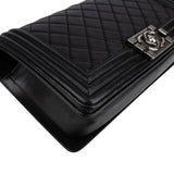 Chanel Quilted Lambskin Medium Boy Single Flap Crossbody Bag