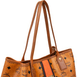 MCM Monogram Visetos Tote Croc-Embossed Liz Shoulder Bag