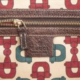 Gucci Monogram Suede GG Tote Shoulder Bag
