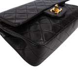 Chanel Quilted Lambskin 24K Gold Small Double Flap Shoulder Bag