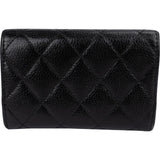 Chanel Quilted Caviar Classic Flap Card Holder Wallet