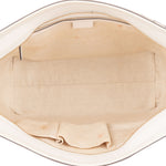 Gucci Monogram GG Canvas Sherry Line White Tote Shoulder Bag - vintageandkickz
