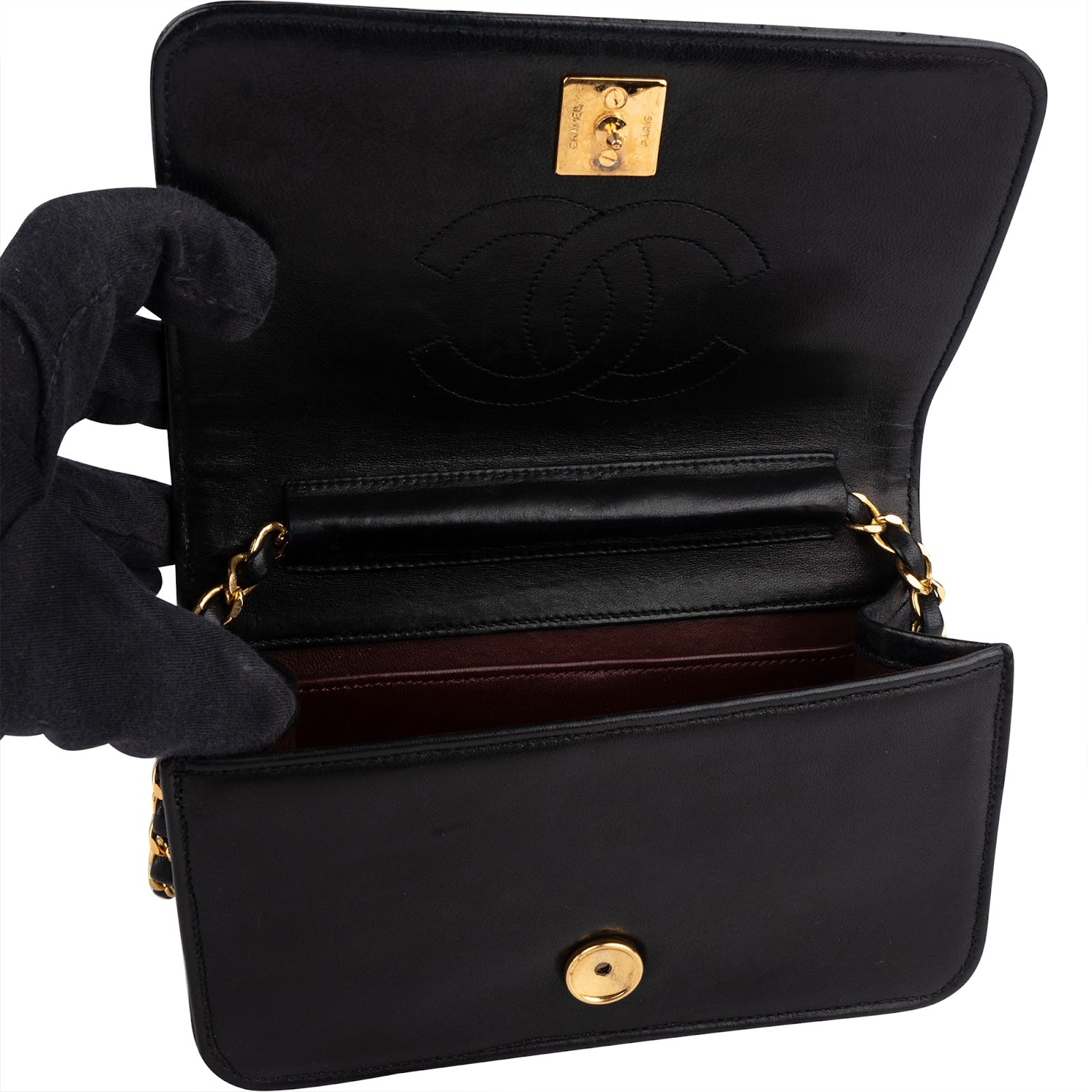 Chanel Quilted Lambskin 24K Gold Single Flap Crossbody Bag - vintageandkickz