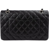 Chanel Quilted Lambskin Palladium Medium Double Flap Shoulder Bag