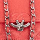 Chanel Caviar Leather CC Wallet On Chain Crossbody Bag - vintageandkickz