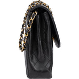 Chanel Quilted Lambskin 24K Gold Single Flap Shoulder Bag